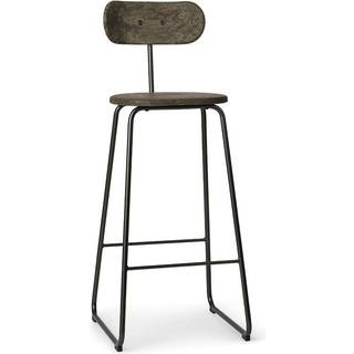 Mater Earth Barstol Med Ryglæn 74 cm Coffee Dark