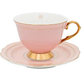 Hilke Collection Anima Kop Med Underkop - Kaffekopper Porcelæn Rosa - CS202301AR
