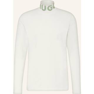 HUGO Herren Rollkragenpullover grün Logo und Motiv