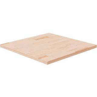 firkantet bordplade 60x60x2,5 cm ubehandlet massivt egetræ