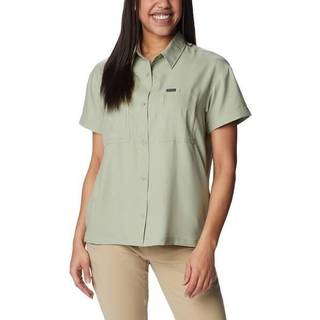 Columbia Women's Silver Ridge Utility S/S Shirt Bluse Damer størrelse M farve beige