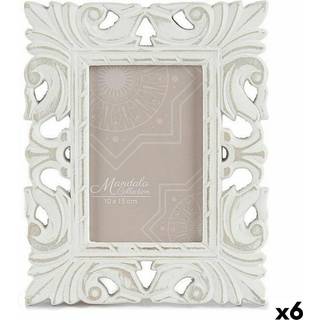 Fotoramme Gift Decor Hvid Træ MDF Eucalyptus (6 enheder)
