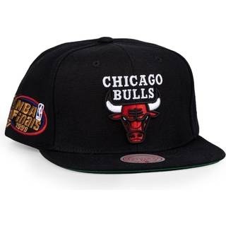 Mitchell & Ness Chicago Bulls NBA Top Spot Snapback Hat Justerbar cap - Black1998 NBA Finals Side Patchhardwood Classics