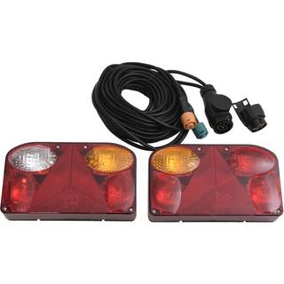 trailerlygter 2 stk. 23x6x13 cm 12 V klassisk pære rød