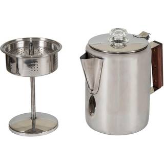 Stansport rustfrit st?l percolator kaffekande 9 kopper (276-9) s?lv