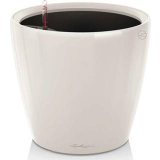 Lechuza Classico Premium LS indendørs krukke til blomster med selvvandingssystem Hvid Højglans Ø43 x H40 cm