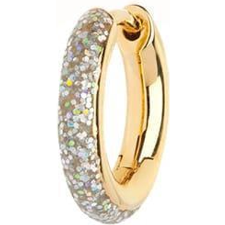 Maria Black Kate Opal Glitter Huggie Gold - Størrelse: ONE SIZE - Goldplated Silver - Gold - ONE SIZE