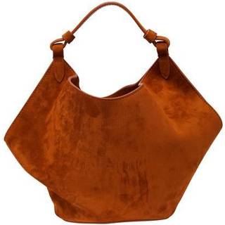 Khaite Lotus Mini suede tote bag - brown - One Size