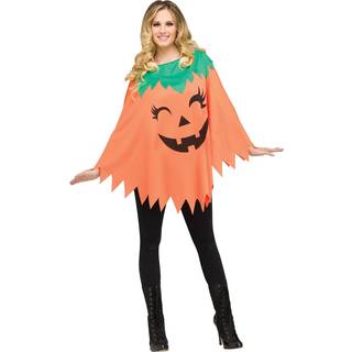 Halloween Kürbis Poncho One Size
