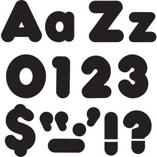 Trend Enterprises Inc. T-79901 Black 4 """" Casual Combo Ready Letters