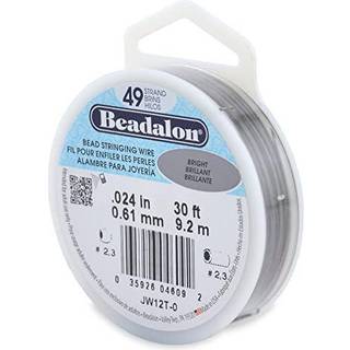 Beadalon 49 Strand Rustfrit st?l Bead String Wire 024 in / 0,61 mm lys 30 ft / 9,2 m