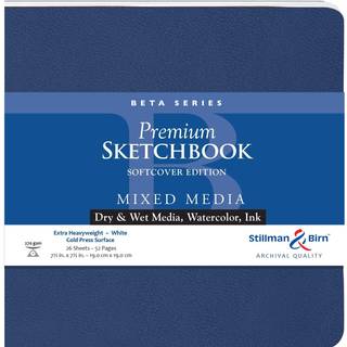 Stillman & Birn Beta Series Softcover Sketchbook 7.5 """" X 7.5 """" 270 GSM (ekstra tungv?gt) Hvidpapir Koldpresseoverflade