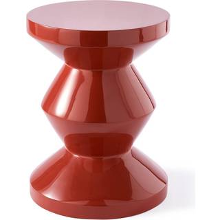 POLSPOTTEN Seating - 'Zig Zag' stool, coral in red Synthetic material
