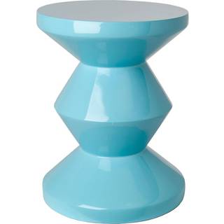 POLSPOTTEN Seating - 'Zig Zag' stool, light blue in light blue Synthetic material