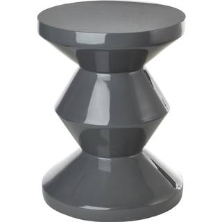 POLSPOTTEN Seating - 'Zig Zag' stool, grey in grey Synthetic material