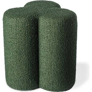 Polspotten Clover Taburet - Skamler Bouclé Grøn - 558-030-001