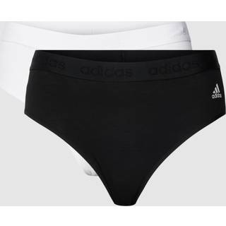 adidas 2-pak Solid Cotton Bikini Style Brief Multi - Black/White - Small