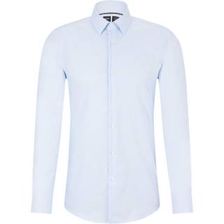 Skjorte med slim fit i high-performance bomuld med struktur
