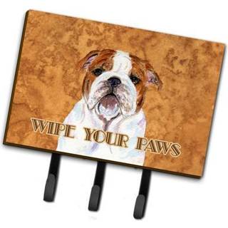 """" Caroline's Treasures SS4896TH68 Bulldog Engelsk T?r dine poter snor eller n?gleholder stor flerfarvet """"