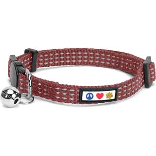 Pawtitas Reflekterende kat krave med sikkerhedssp?nde og aftagelig klokkekatkrave killing krave brun kat krave