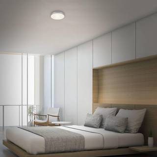 Flame LED-loftslampe, Ø 15,7 cm, sølv