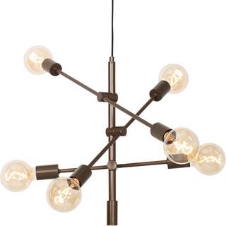 Industriel pendellampe mørk bronze 6-lys - Sydney
