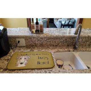 """" Caroline's Treasures BB1476DDM Dish Drying Mat 14 """" """" X 21 """" ""Spoiled"" ""