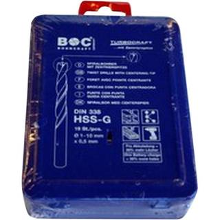 BOHRCRAFT Spiralborsæt M10 BC HSS-R DIN 338 1-10x0,5/19-dele