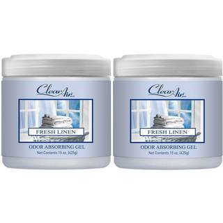 Clear Air Odor Absorber Gel - 15 Oz Pack med 2 - Luftfriskere absorberer og eliminerer lugt i badev?relsets biler RVS og k?ledyrsomr?der - lavet