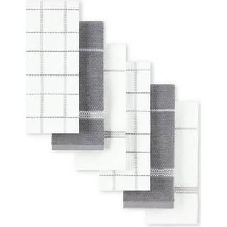 Martha Stewart Modern Waffle Kitchen Håndklæde Sæt 6-Pack Gray 16 """" X28 """"