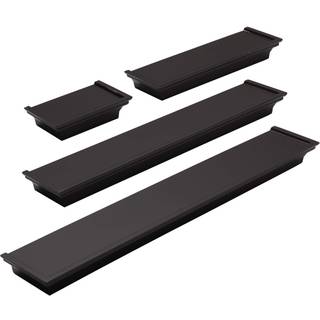 Melannco flydende v?ghylder til sovev?relse stue badev?relse k?kken b?rnehave s?t med 4 espresso 4 t?lling