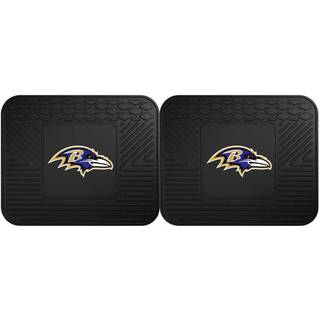 Fanmats 12305 NFL - Baltimore Ravens 2 Utility Mats til bageste s?der | Sort | 14 """" x17 """" | Raven Head Primary Logo