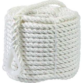 Ankertov med kovs PolyRopes Special Storm, 3-slået polyester, Ø12 mm, 35 meter, hvid