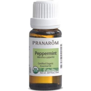 Pranarom USDA certificeret organisk pebermynte essentiel olie (15 ml) 100% ren ufortyndet terapeutisk kvalitet fra Indien til aromaterapi diffuso
