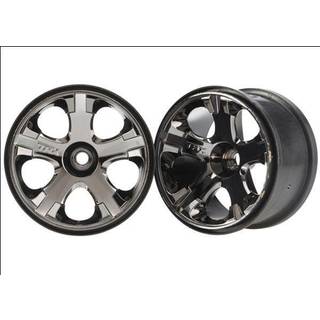 Traxxas 5577A Wheels All-Star Black Chrome (Nitro Front) 2.8" (2)