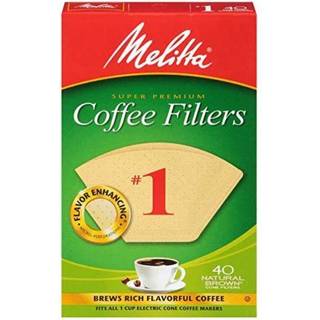 Melitta 620122 St?rrelse 1 Naturlige brune kaffefiltre 40 t?ller