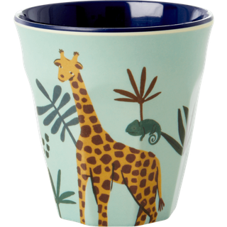 RICE Rice børnekop melamin Blue Jungle Animal