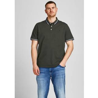 Plus Size Ensfarvet Polo