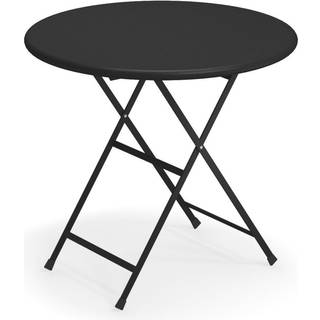 EMU - Arc en Ciel Folding Round Table, Black - Haveborde - Sort - Metal
