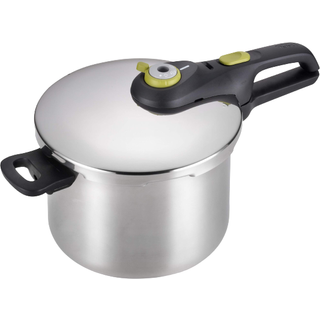 T-Fal Ultimate rustfrit st?l trykkoger 6,3 kvart induktion kompatibel sikker l?sel?s sikkert og brugervenligt kogegraver og pander k?kken opvaske