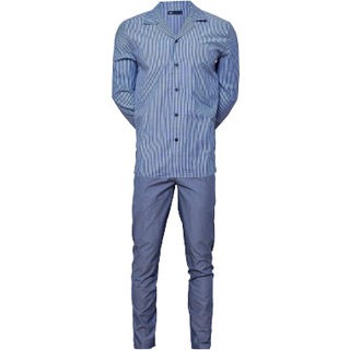 Pyjamas | 100% vævet bomuld | Blå