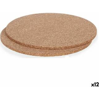 Bordskåner-sæt Kinvara Natur Kork 18 x 1 x 18 cm 18 x 0,5 x 18 cm Dækkeserviet (12 enheder)