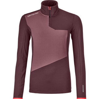 Ortovox Fleece Light Zip Neck Woman 44/XL Winetasting