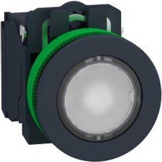 Schneider Lampetryk flush komp hvid led 24v no+nc