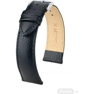 Hirsch 01502050-2-20 Uhrenarmband Kansas L 20 mm Leder Schwarz