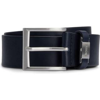 BOSS Black Herren Gürtel blau Glattleder
