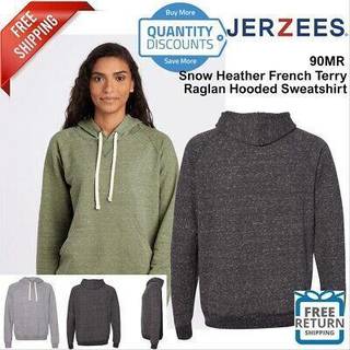 Voksen Snow Heather Raglan Hooded Sweatshirt - FRST GRN SNW HTH - S (D0102H7M6A6)