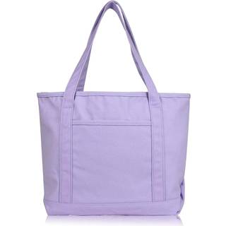 Dalix 20 """" Farende farve bomuld l?rred shopping -taske i lavendel