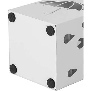 SONGMICS Paraplystativ i metal, firkantet paraplyholder, hvid