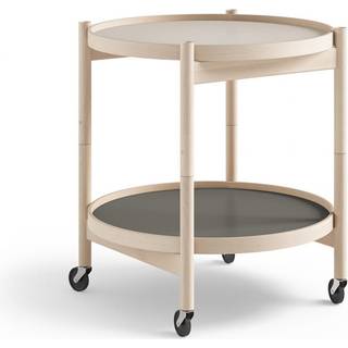 Brdr. Krüger Bølling bakkebord 50 cm. - bøg ubehandlet - Bakke 1: Stone / Bakke 2: Stone